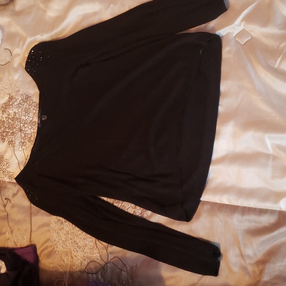 MNG Suit L Black Sparkly Top
